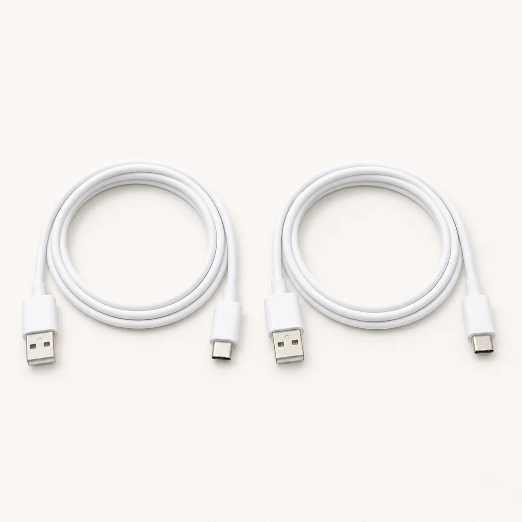 Type-C充电线2条商品主图，2条装，每条约1m