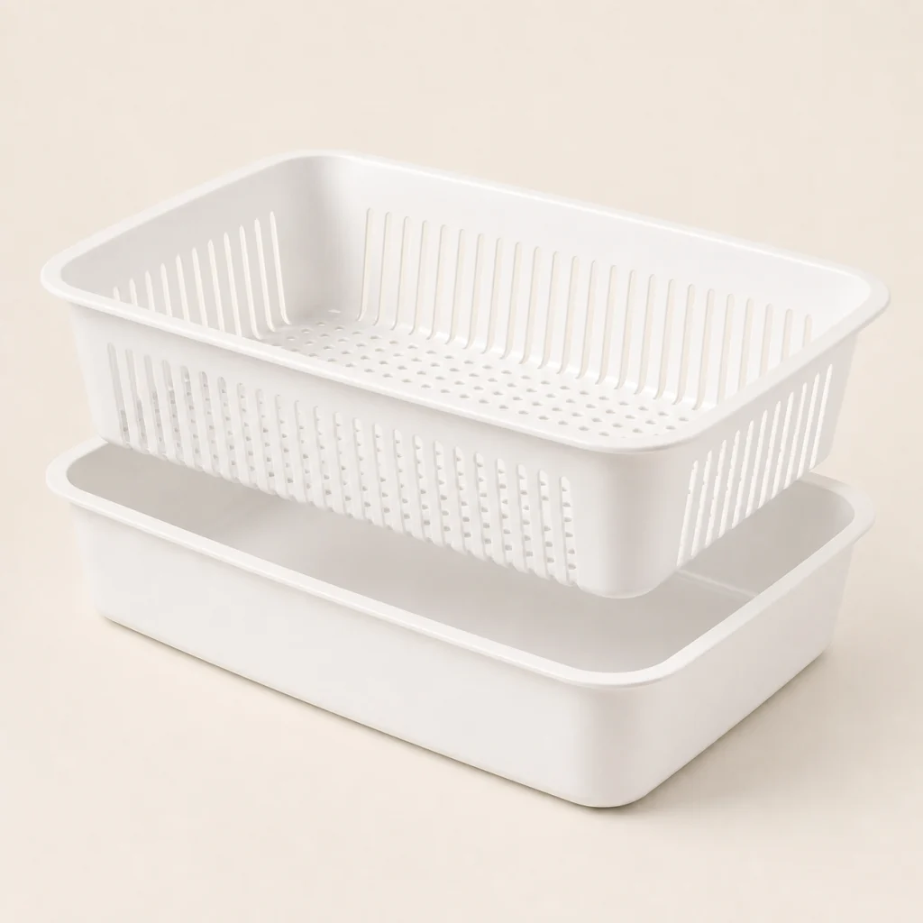 双层沥水篮商品主图，1套，双层可分离